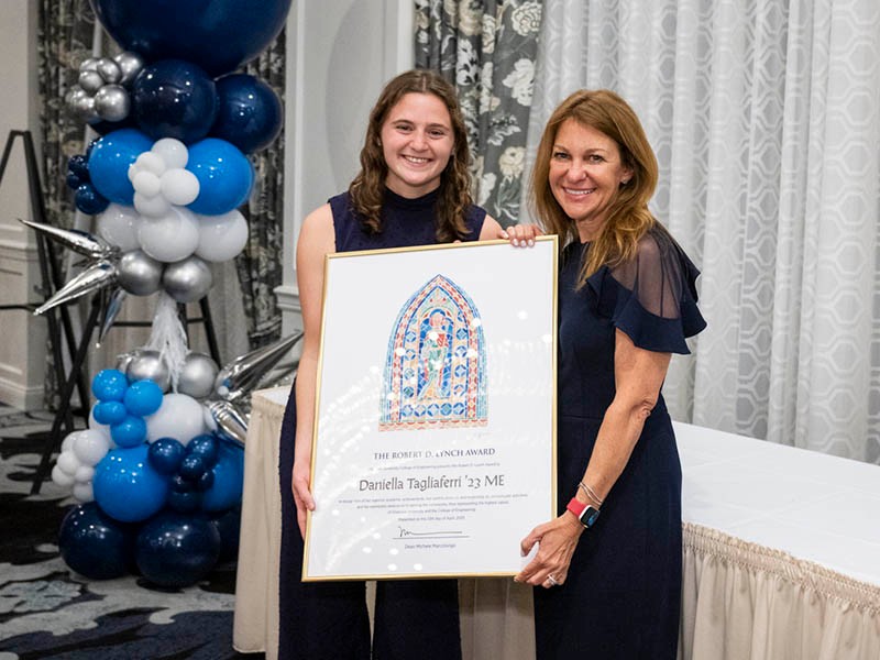 Daniella Tagliaferri ’23 ME and Dean Marcolongo