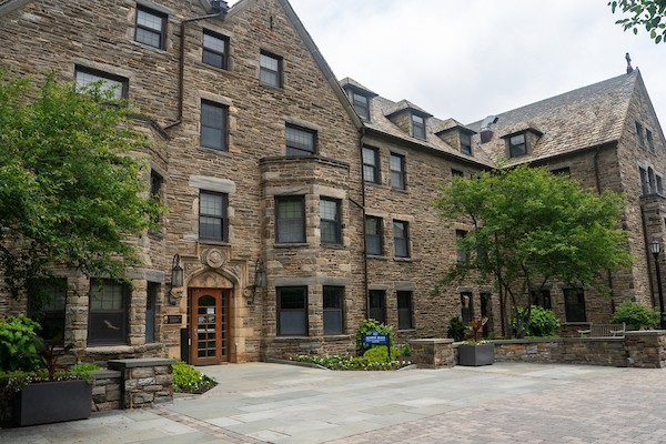 Exterior view of Austin Hall on Villanova's main campus.