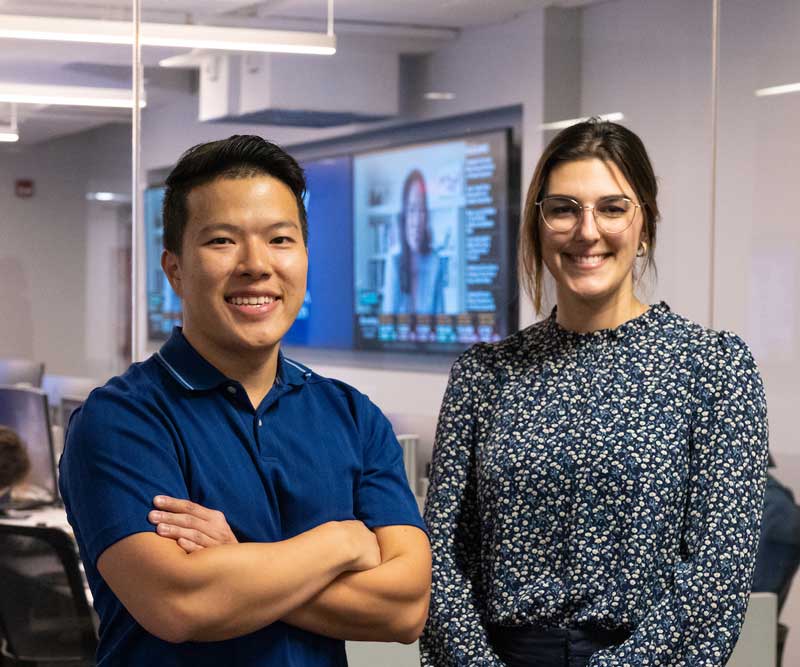 Students dressed professionally