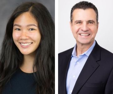 Amanda Lee ’23 VSB and Bob Olsen ’86 VSB