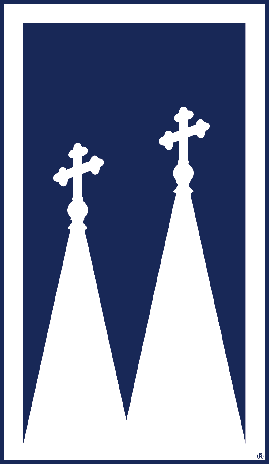 An artistic rendition of the St. Thomas of Villanova church spires