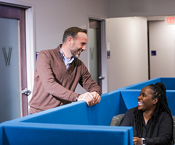 Two students talking