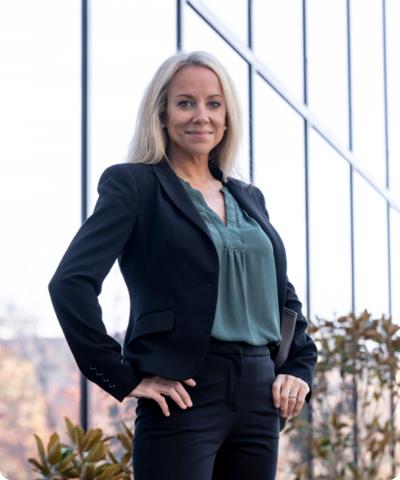 woman looking at the camera and smiling