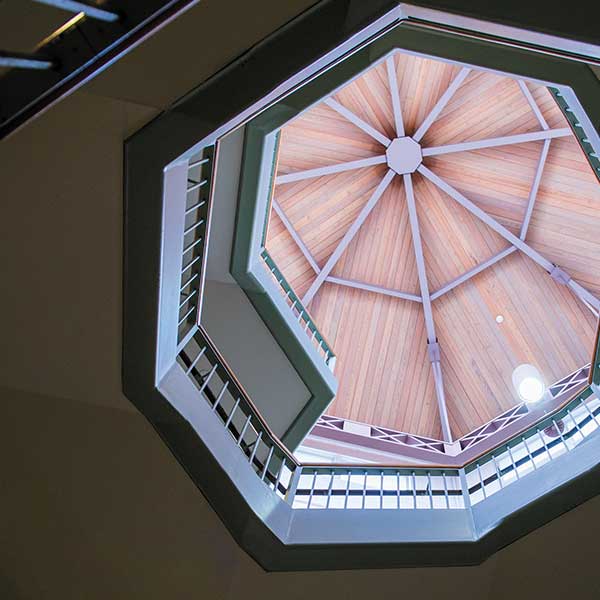 spiral staircase looking up